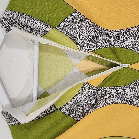 Paisley print bright long sleeve Union Made Vintage top size M - Picture 11 of 12